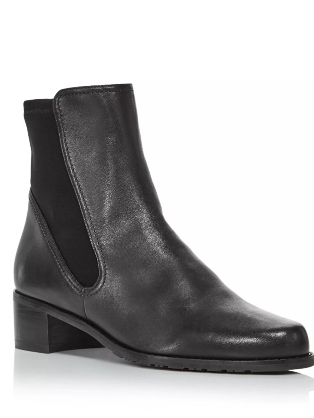 Stuart Weitzman Women's Black Leather Lynelle Bootie Pull On Ankle Boots Sz 7.5